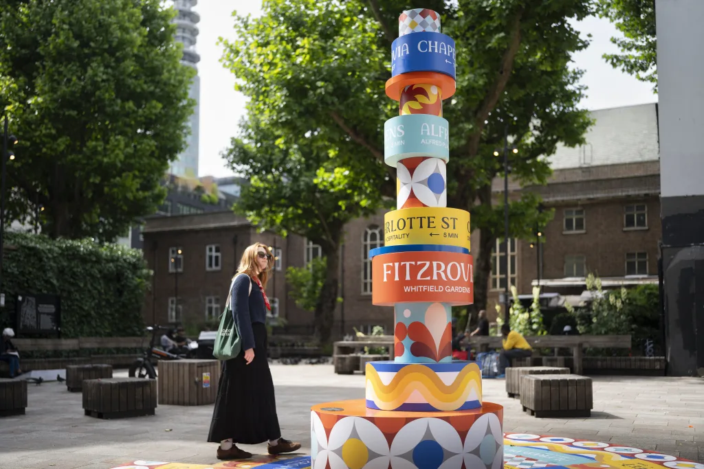 New wayfinding scheme installed across Fitzrovia for London Festival of Architecture 2026